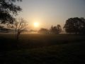 5.37am on the 18th May 2014 looking east across Halesworth Millennium Green from NCN1