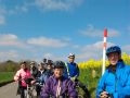 Image Close to Halesworth on the 24th April 2015 listening to Skylarks. Today our ride was 12.5 miles  through Walpole,
passing Heveningham Hall and onwards to Huntingfield. After a short uphill section we free-wheeled down into Cookley and back to Halesworth. 